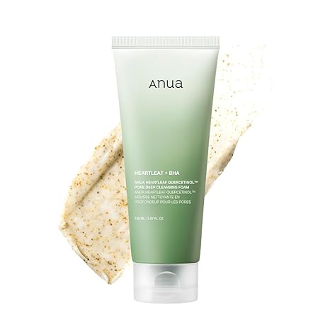 ANUA Heartleaf Quercetinol Pore Deep Cleansing Foam, Facial Cleanser, Korean Skincare (150ml/5.07 fl.oz.)