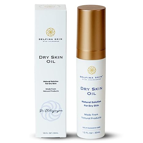 Delfina Dry Skin Oil – Eczema Psoriasis Treatment for Skin | Fast Absorbing for Extremely Dry Cracked Irritated Skin